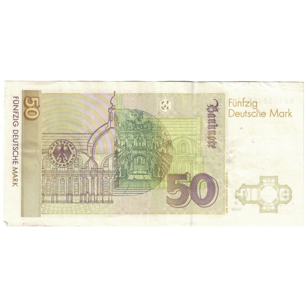 Banconote, GERMANIA - REPUBBLICA FEDERALE, 50 Deutsche Mark, 1996, 1996-01-02