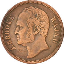 Moneta, Sarawak, James Brooke, Cent, 1863, BB, Rame, KM:3