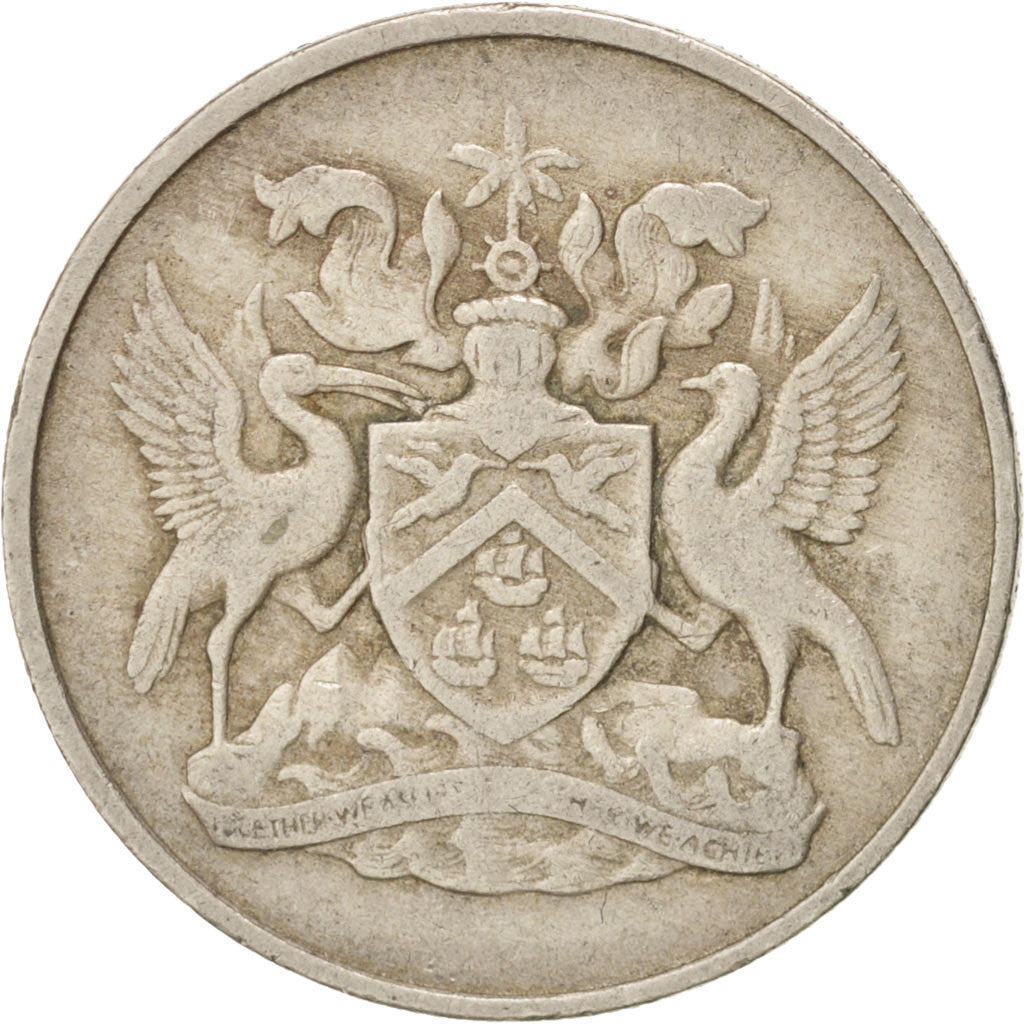 Coin, TRINIDAD & TOBAGO, 25 Cents, 1966, Franklin Mint, EF(40-45)