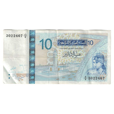 Banknot, Tunisia, 10 Dinars, 2005, 2005-11-07, KM:90, EF(40-45)