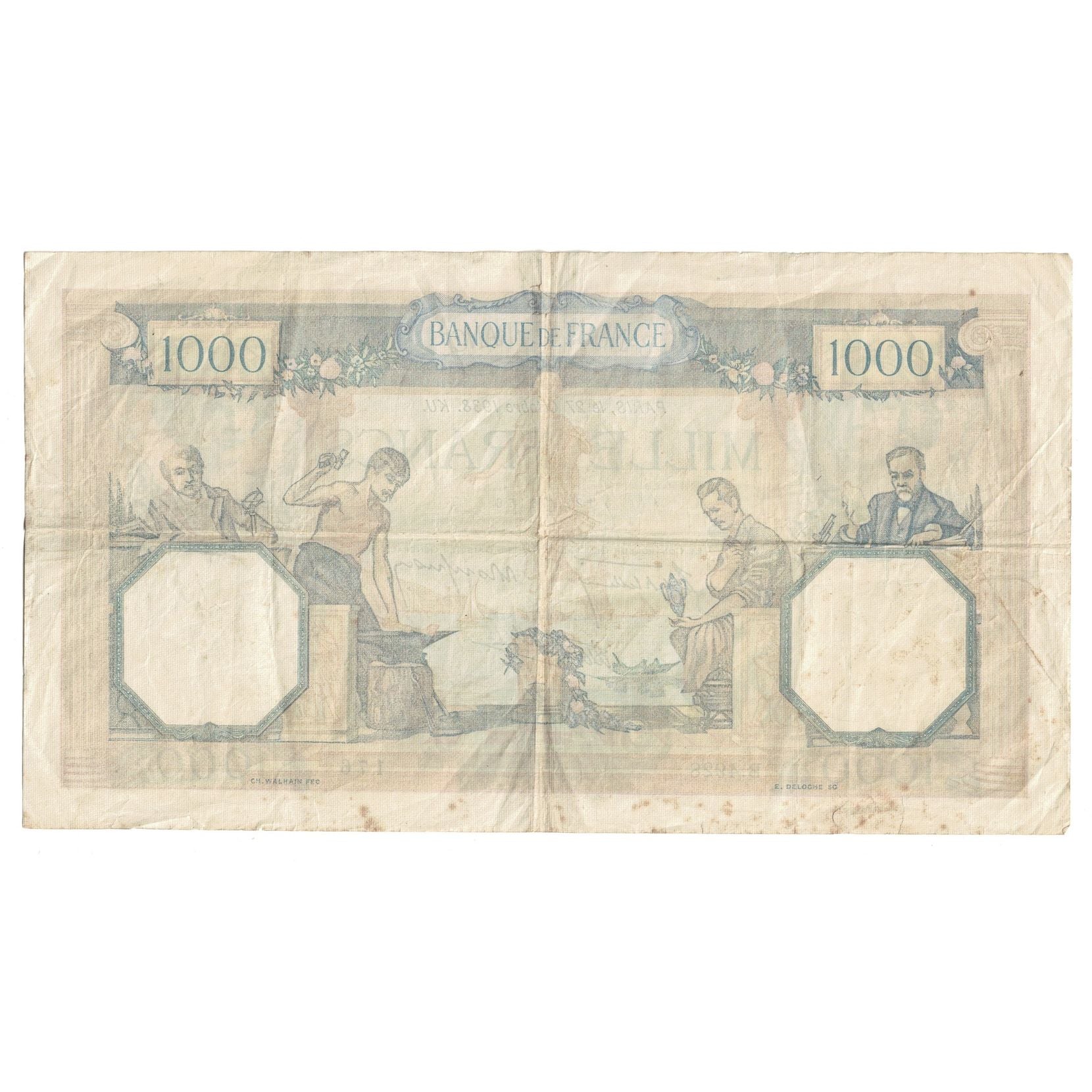 Frankrijk, 1000 Francs, Cérès et Mercure, 1938, B.4928, TB, Fayette:38.31