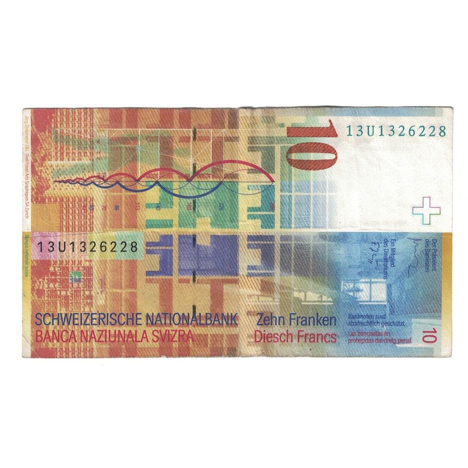 Geldschein, Schweiz, 10 Franken, 1994-1998, 2000, KM:67a, SS