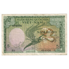 Banknote, South Viet Nam, 5 D<ox>ng, Undated (1955), KM:2a, VF(30-35)