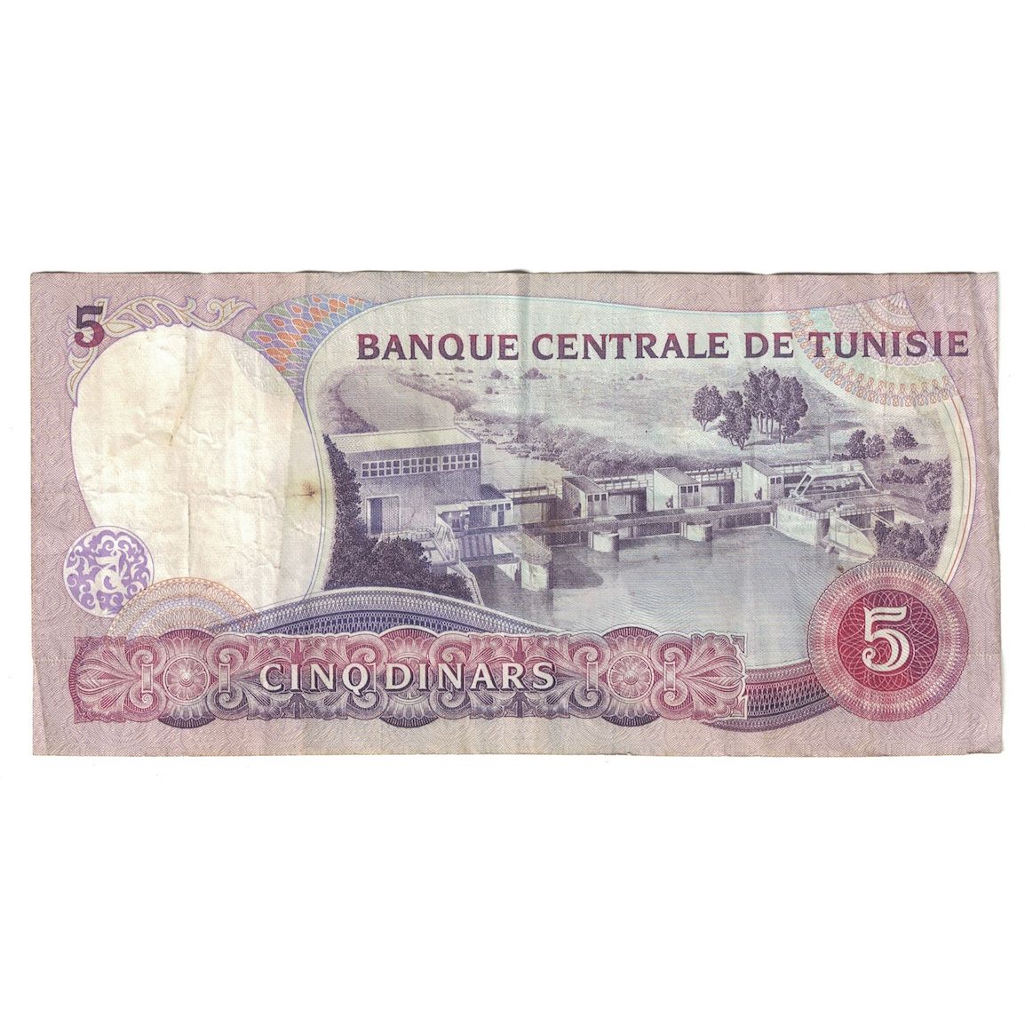 Banknote, Tunisia, 5 Dinars, 1983, 1983-11-03, KM:79, VF(30-35)