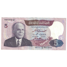 Banknote, Tunisia, 5 Dinars, 1983, 1983-11-03, KM:79, AU(55-58)