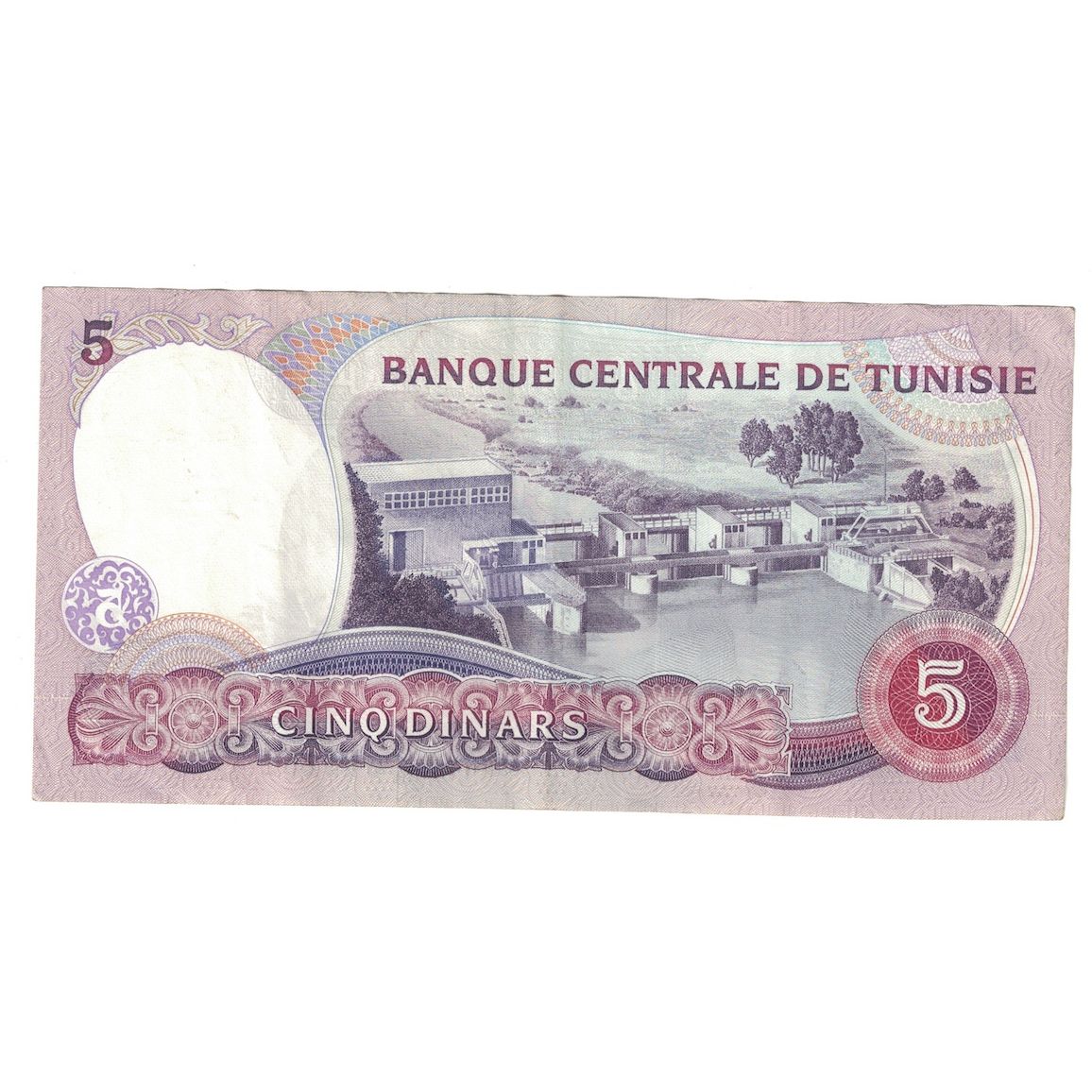 Banknote, Tunisia, 5 Dinars, 1983, 1983-11-03, KM:79, AU(55-58)