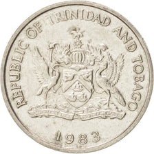 TRINIDAD & TOBAGO, 25 Cents, 1983, AU(50-53), Copper-nickel, KM:32