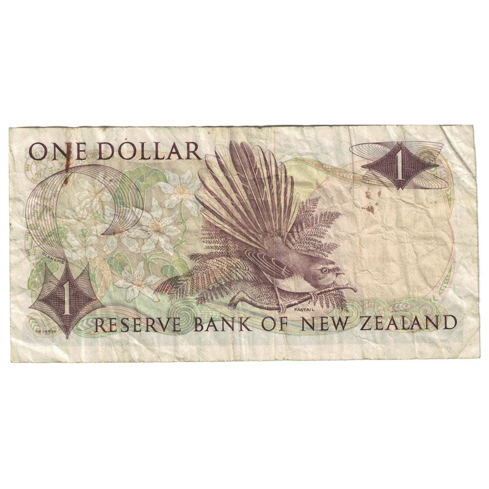 Biljet, Nieuw Zeeland, 1 Dollar, 1975-1977, KM:163c, TB
