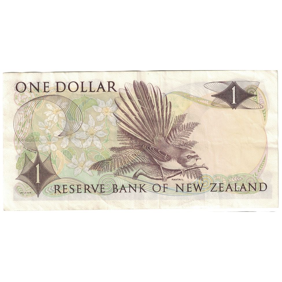 Banknote, New Zealand, 1 Dollar, 1968-1975, KM:163b, AU(50-53)
