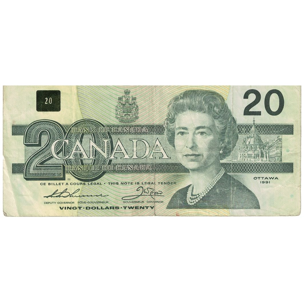 Banconote, Canada, 20 Dollars, 1991, KM:97b, MB+