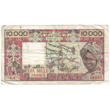 Banknote, West African States, 10,000 Francs, Undated (1978), KM:209Bb