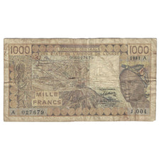 Banknote, West African States, 1000 Francs, 1981, KM:107Ab, VF(20-25)