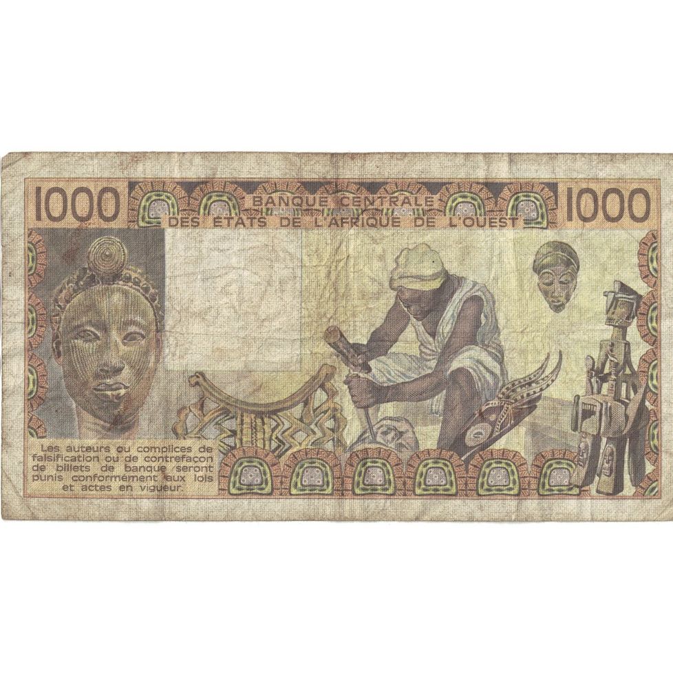 Banknote, West African States, 1000 Francs, 1981, KM:107Ab, VF(30-35)