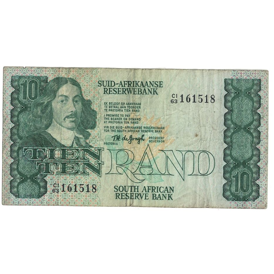 Banknote, South Africa, 10 Rand, 1982-1985, KM:120c, AU(50-53)