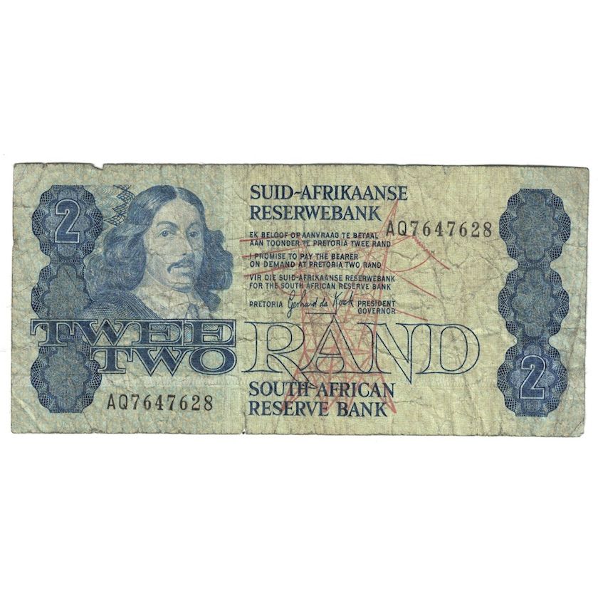 Banknote, South Africa, 2 Rand, Undated (1978-81), KM:118a, VF(20-25)