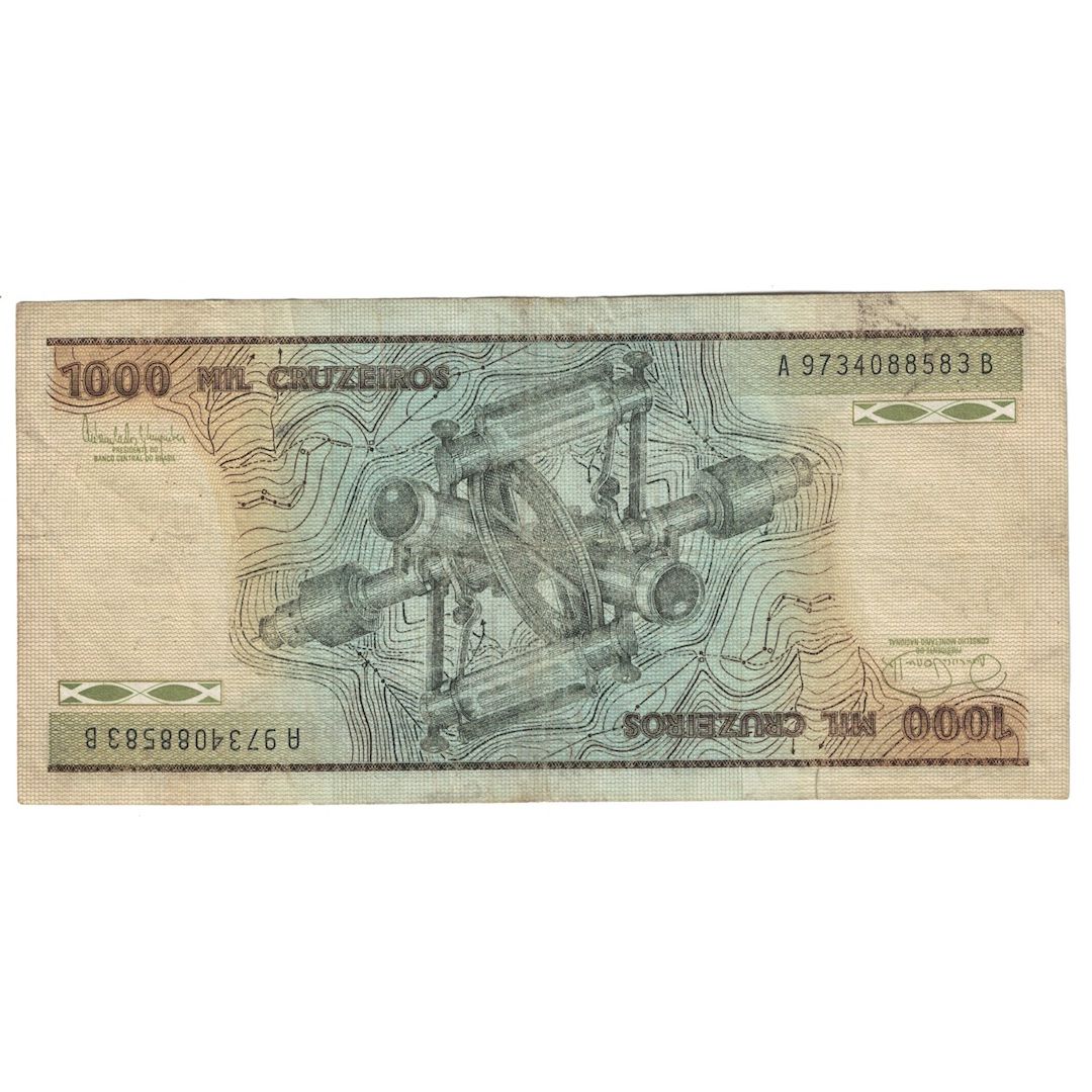 Banknote, Brazil, 1000 Cruzeiros, 1985, KM:201c, VF(30-35)