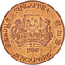 Coin, Singapore, Cent, 1990, British Royal Mint, MS(64), Bronze, KM:49