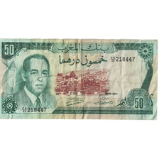 Billete, 50 Dirhams, 1970/AH1390, Marruecos, KM:58a, BC