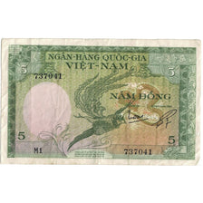 Banknote, South Viet Nam, 5 D<ox>ng, Undated (1955), KM:2a, VF(20-25)
