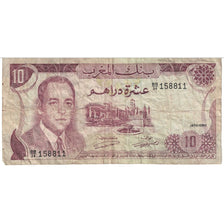 Billet, Maroc, 10 Dirhams, 1970/AH1390, KM:57a, TB+