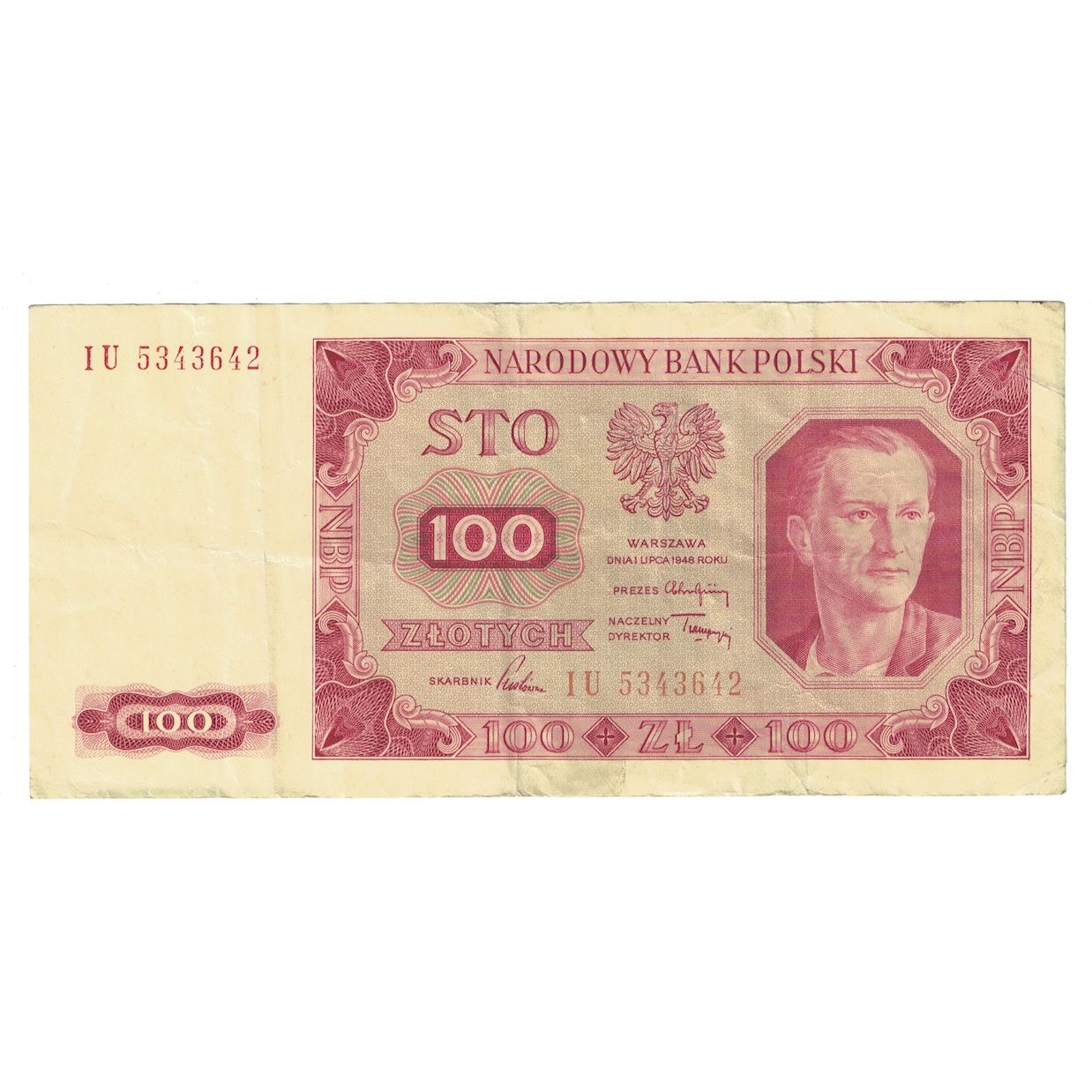 Banknote, Poland, 100 Zlotych, 1948, 1948-07-01, KM:139a, EF(40-45)