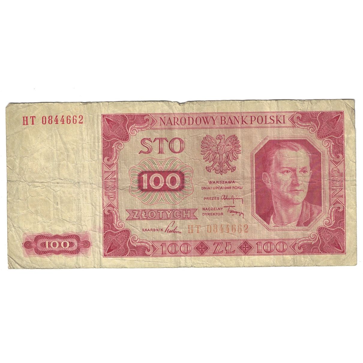 Banknote, Poland, 100 Zlotych, 1948, 1948-07-01, KM:139a, VF(20-25)