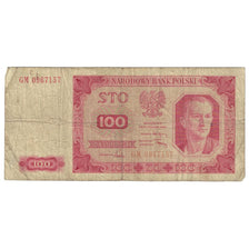 Nota, Polónia, 100 Zlotych, 1948, 1948-07-01, KM:139a, VF(20-25)