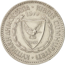 Cyprus, 100 Mils, 1977, AU(55-58), Copper-nickel, KM:42