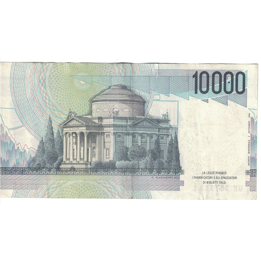 Banknote, Italy, 10,000 Lire, 1984, 1984-09-03, KM:112d, AU(55-58)