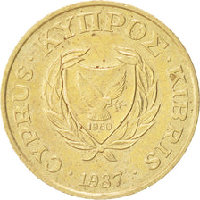 Monnaie, Chypre, 5 Cents, 1987, SUP, Nickel-brass, KM:55.2