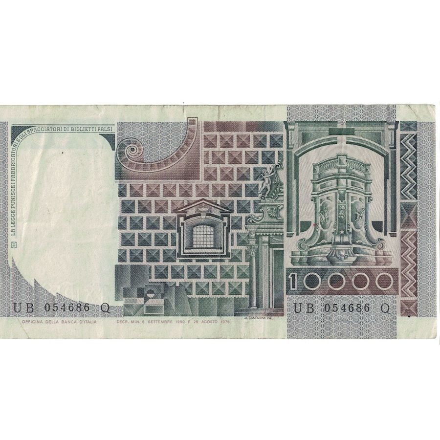 Banknote, Italy, 10,000 Lire, 1978, KM:106a, VF(30-35)