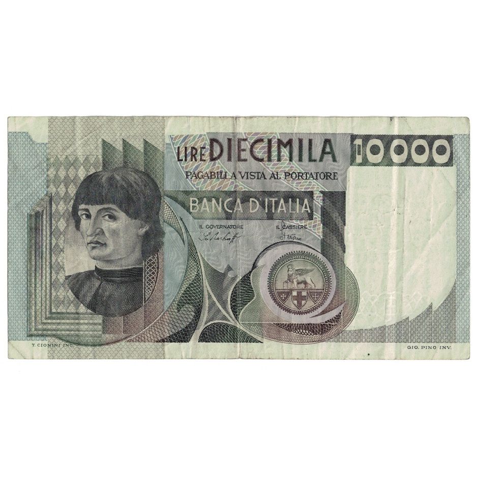 Banknot, Włochy, 10,000 Lire, 1980, KM:106b, EF(40-45)