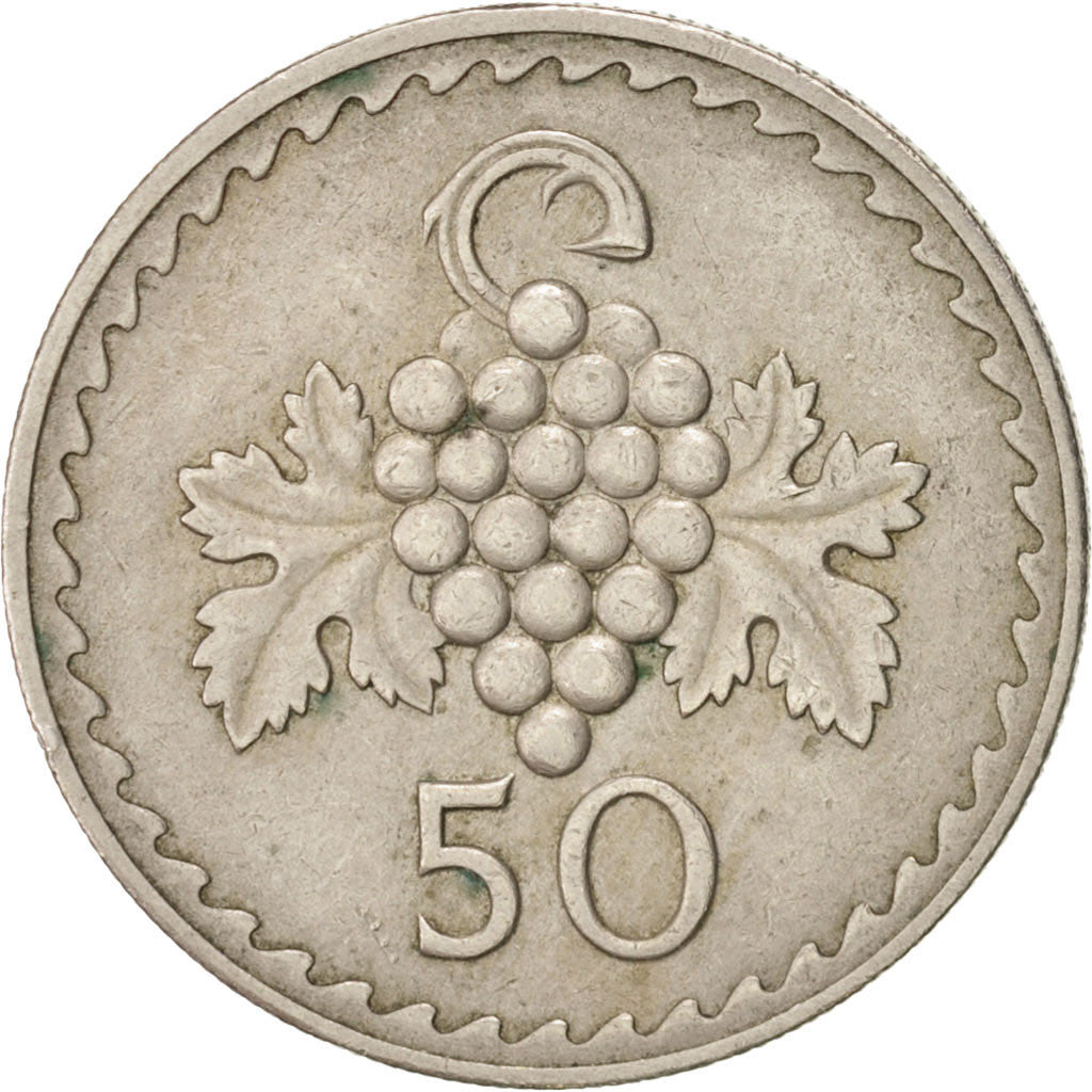 Coin, Cyprus, 50 Mils, 1963, AU(50-53), Copper-nickel, KM:41