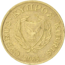 Coin, Cyprus, 2 Cents, 1985, AU(50-53), Nickel-brass, KM:54.2
