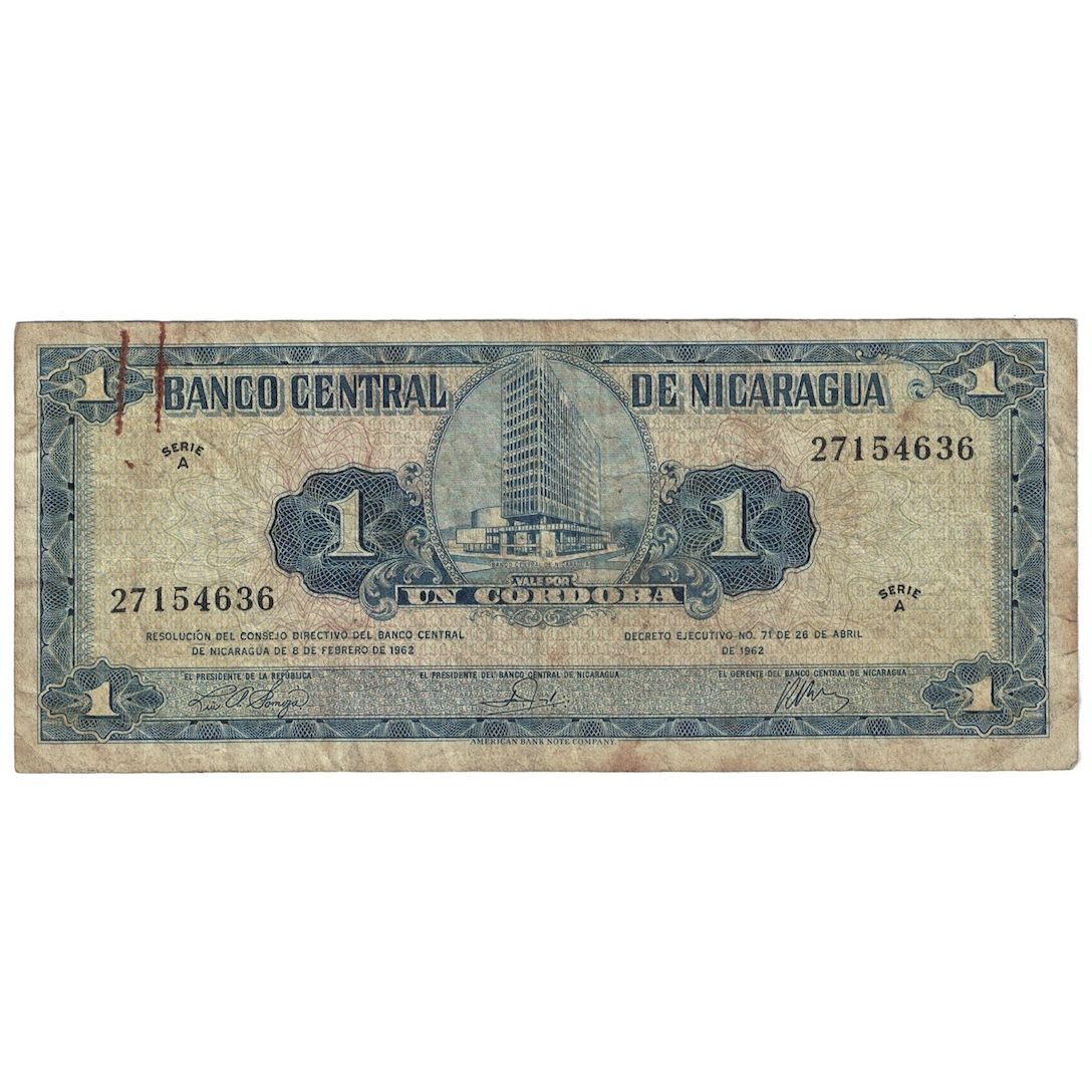 Banconote, Nicaragua, 1 Cordoba, 1962, KM:107, MB