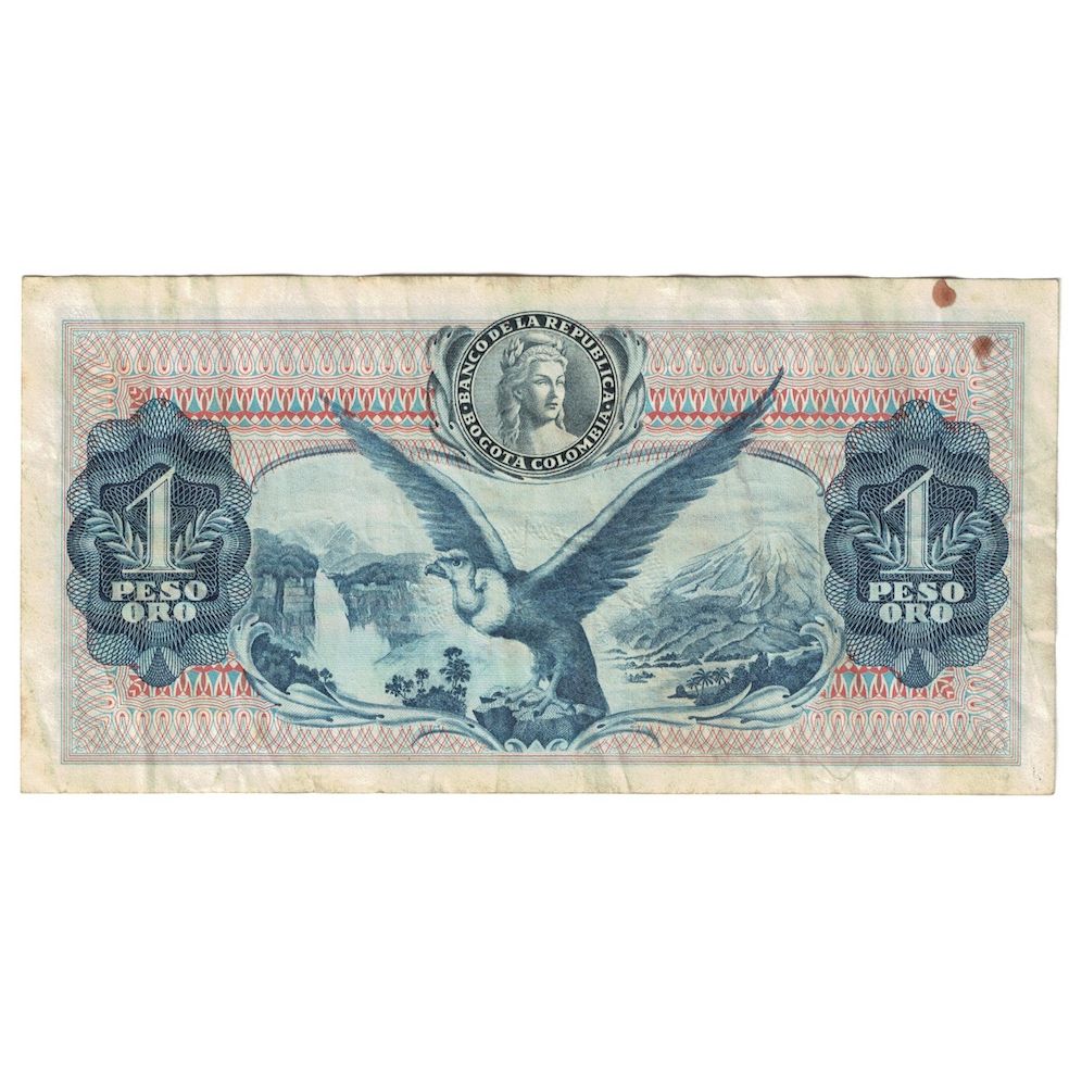 Banconote, Colombia, 1 Peso Oro, 1968, 1968-02-01, KM:404d, BB