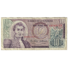 Banknote, Colombia, 10 Pesos Oro, 1964, 1964-07-20, KM:407c, VF(20-25)