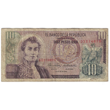 Banknote, Colombia, 10 Pesos Oro, 1965, 1965-07-20, KM:407c, VF(20-25)