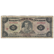 Biljet, Ecuador, 5 Sucres, 1970, 1970-02-27, KM:100d, TB