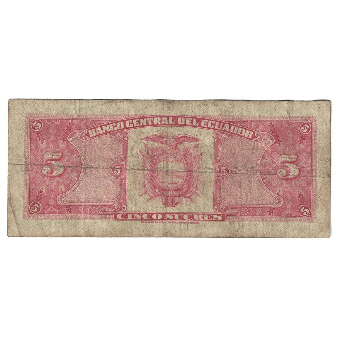 Banknote, Ecuador, 5 Sucres, 1970, 1970-02-27, KM:113b, F(12-15)