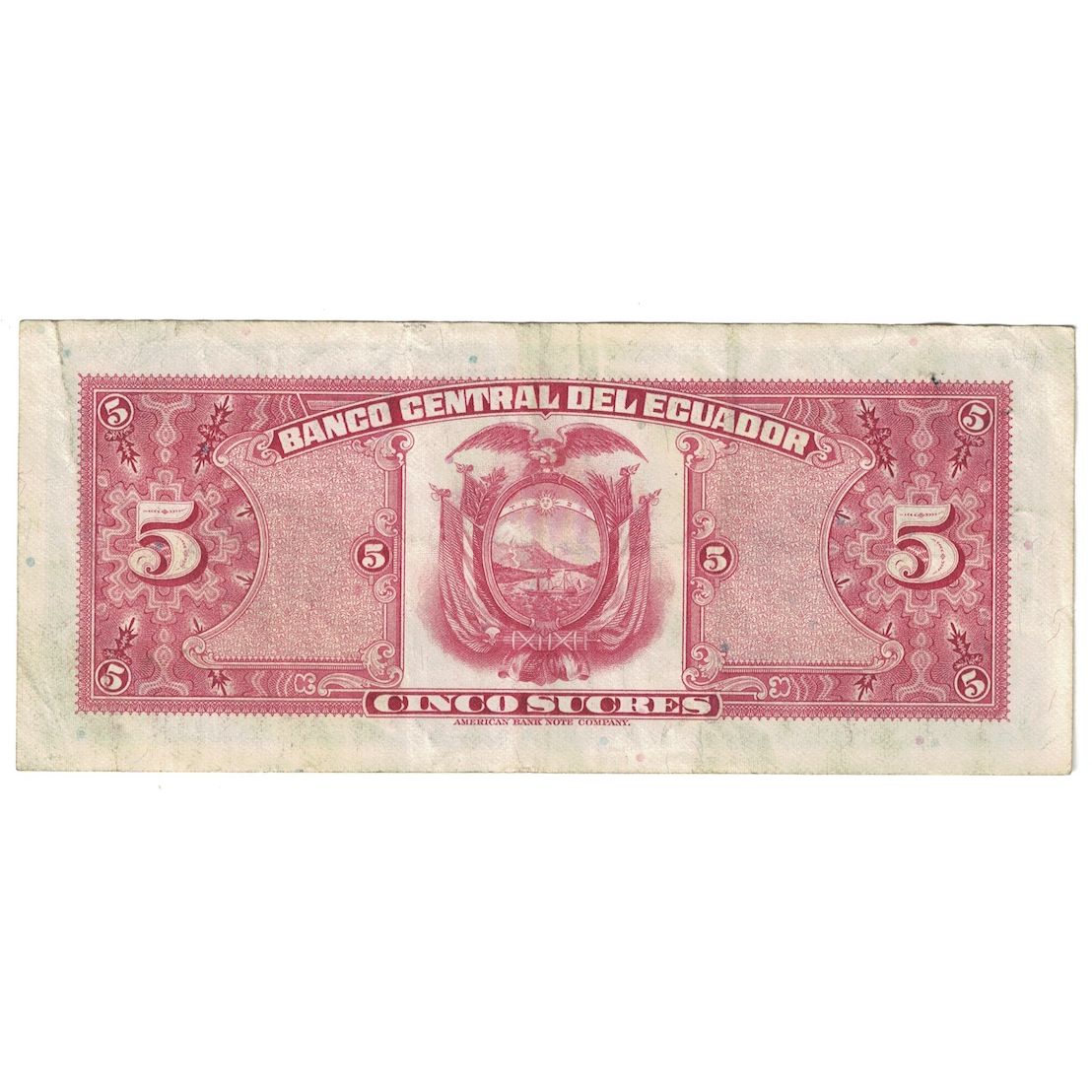 Banknote, Ecuador, 5 Sucres, 1970, 1970-02-27, KM:100d, EF(40-45)