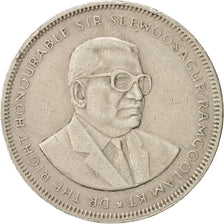 Coin, Mauritius, 5 Rupees, 1987, EF(40-45), Copper-nickel, KM:56