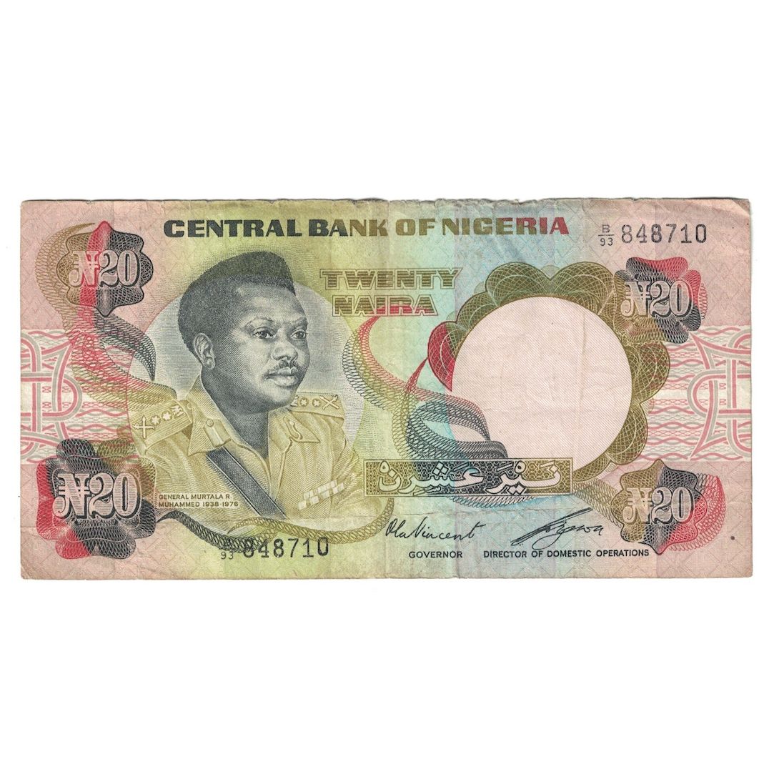 Billete, 20 Naira, undated (1977-84), Nigeria, KM:18d, BC