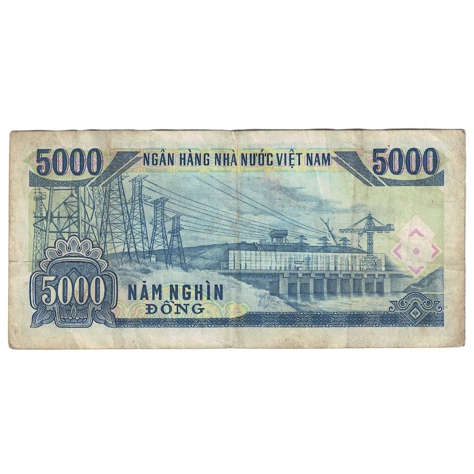Banknot, Wietnam, 5000 D<ox>ng, 1991 (1993), KM:108a, VF(30-35)