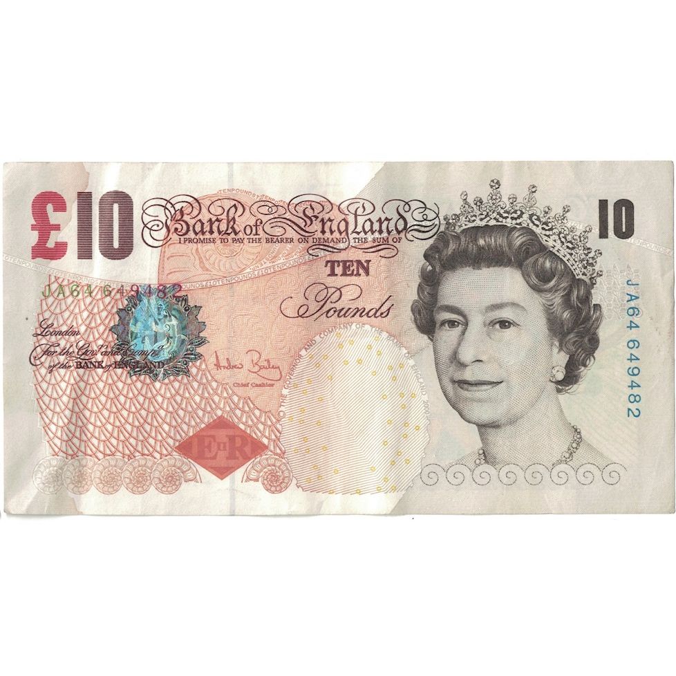 Billete, 10 Pounds, 2004, Gran Bretaña, KM:389c, MBC