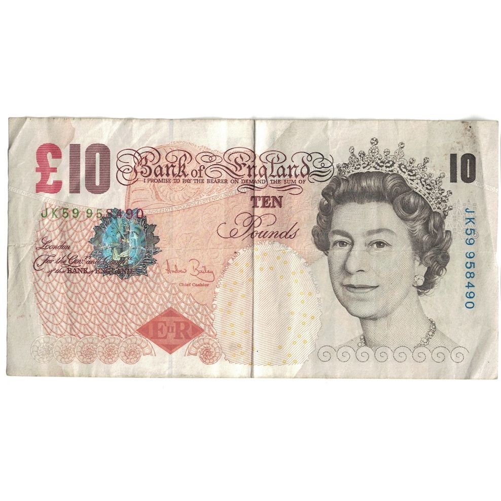 Billete, 10 Pounds, 2004, Gran Bretaña, KM:389c, BC+