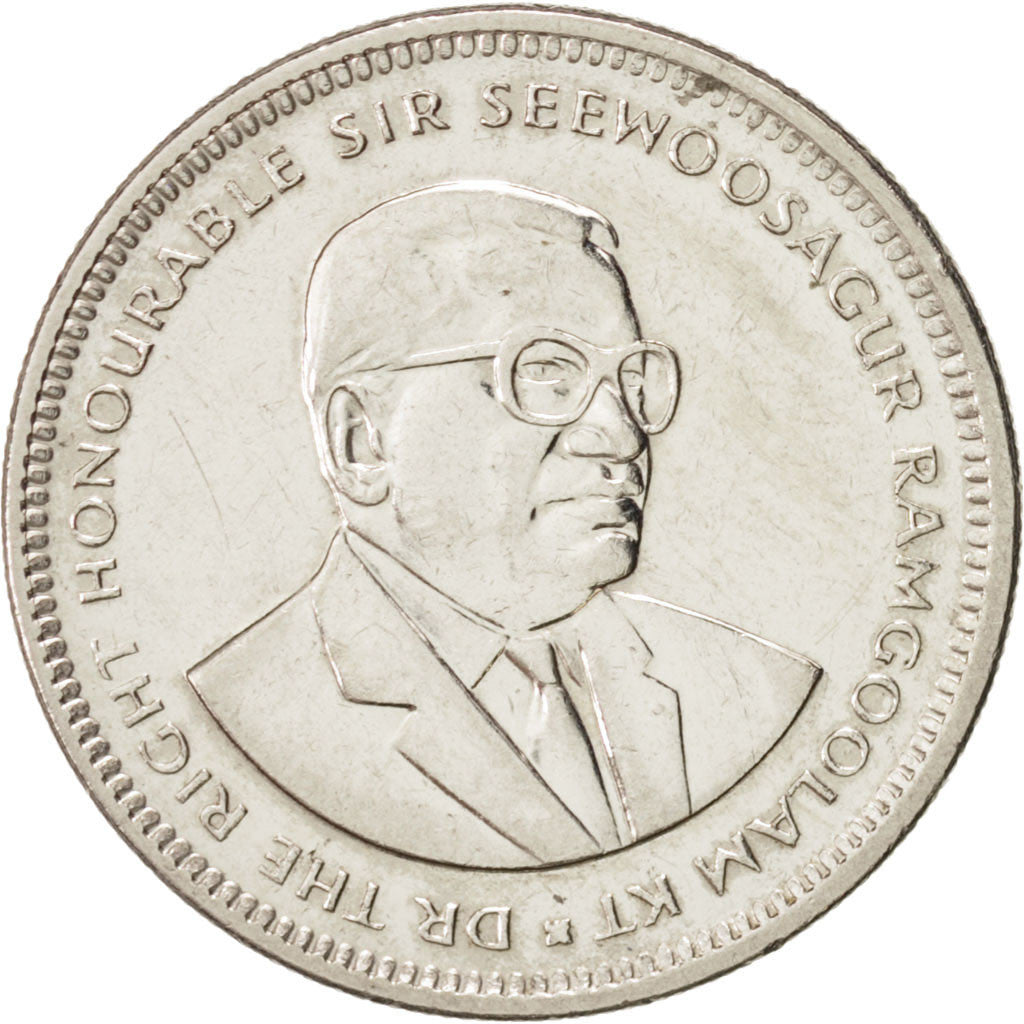 Mauritius, 1/2 Rupee, 1999, AU(55-58), Nickel plated steel, KM:54