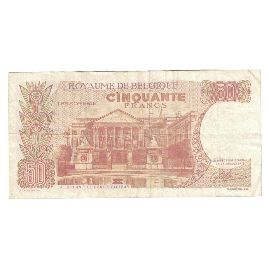 Billet, Belgique, 50 Francs, 1966, 1966-05-16, KM:139, TTB+