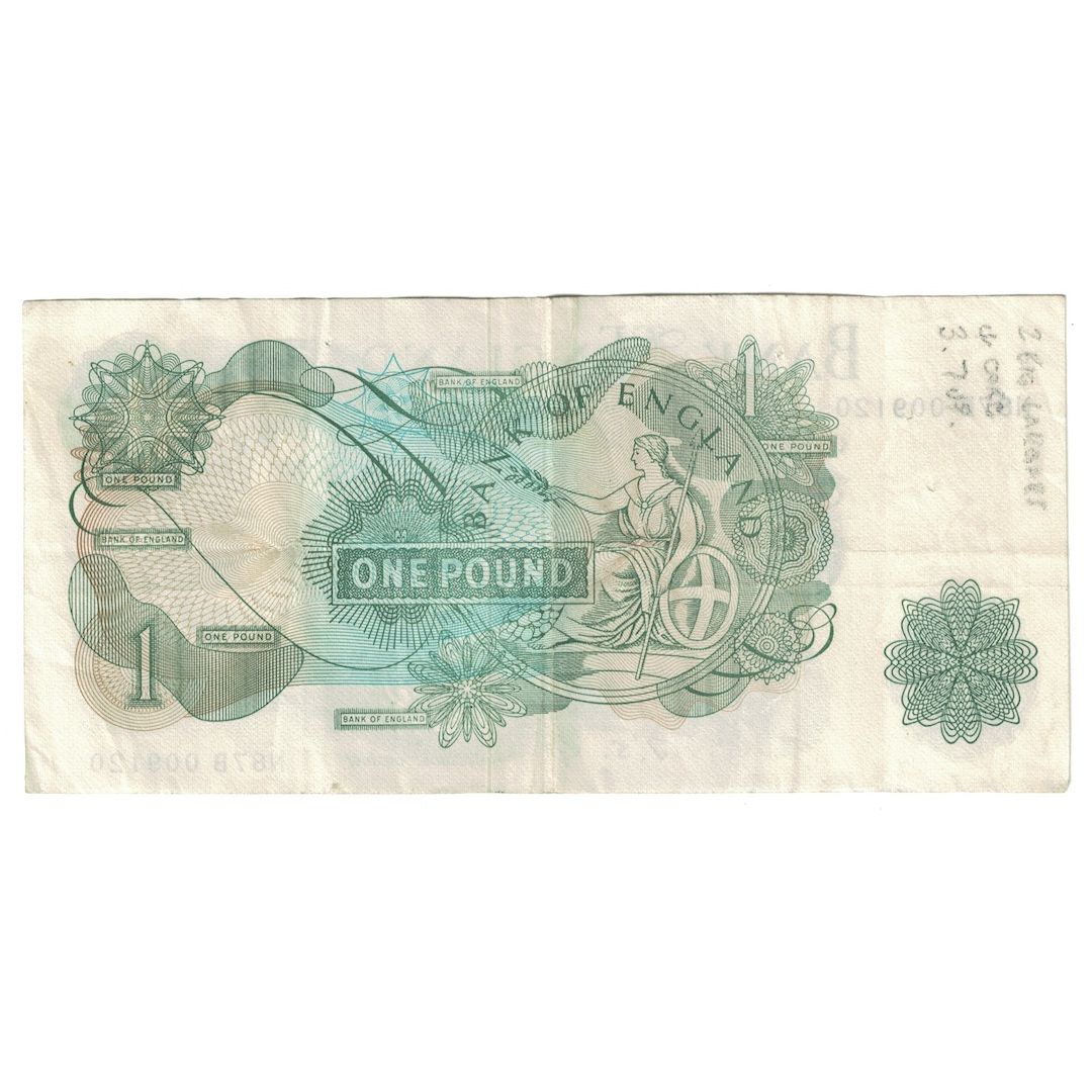 Billete, 1 Pound, 1966-1970, Gran Bretaña, KM:374e, MBC