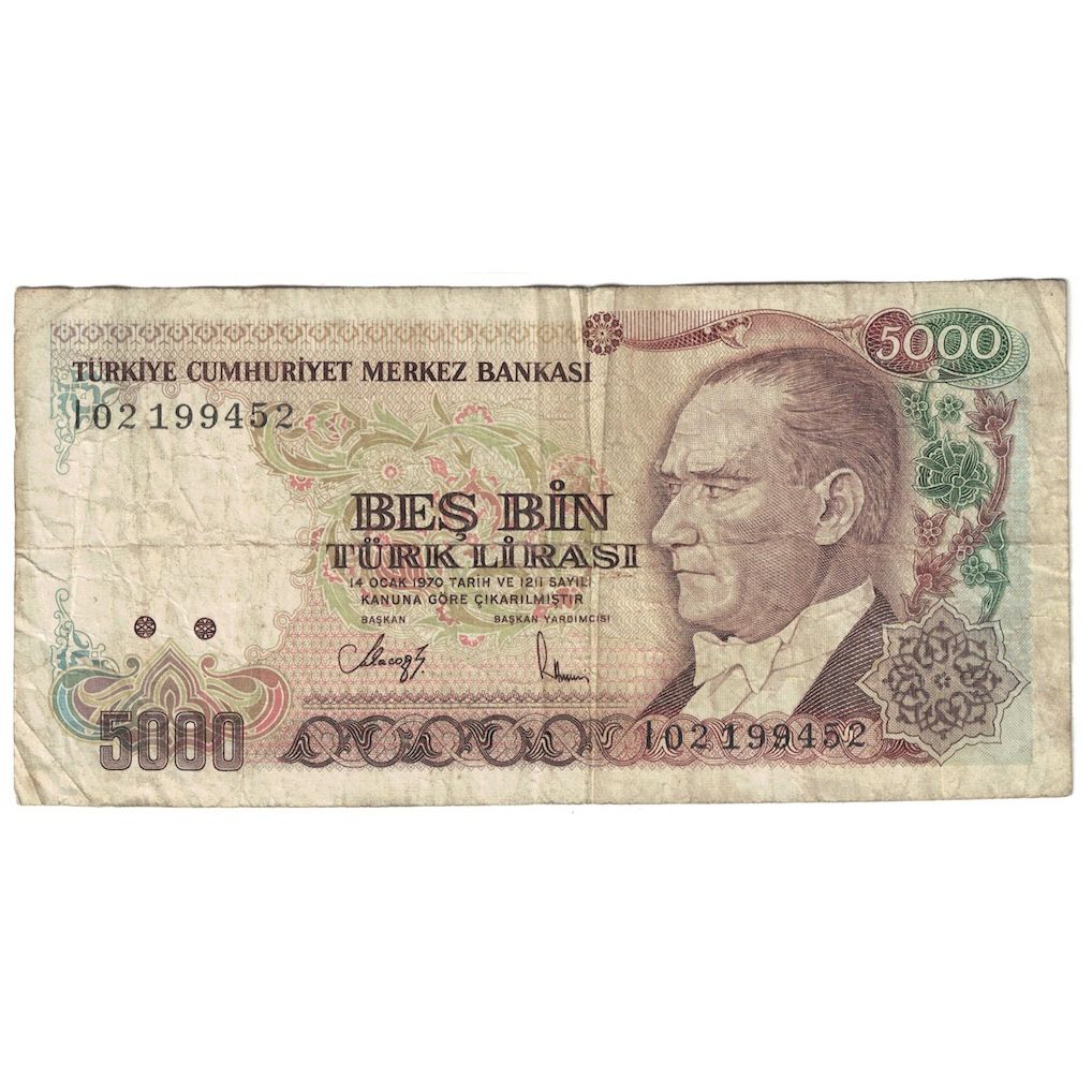 Banknote, Turkey, 5000 Lira, 1985, KM:197, VF(20-25)